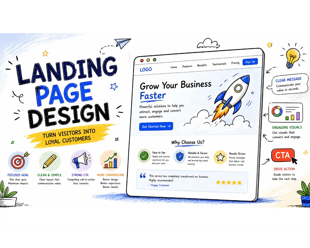 Leads landing page design