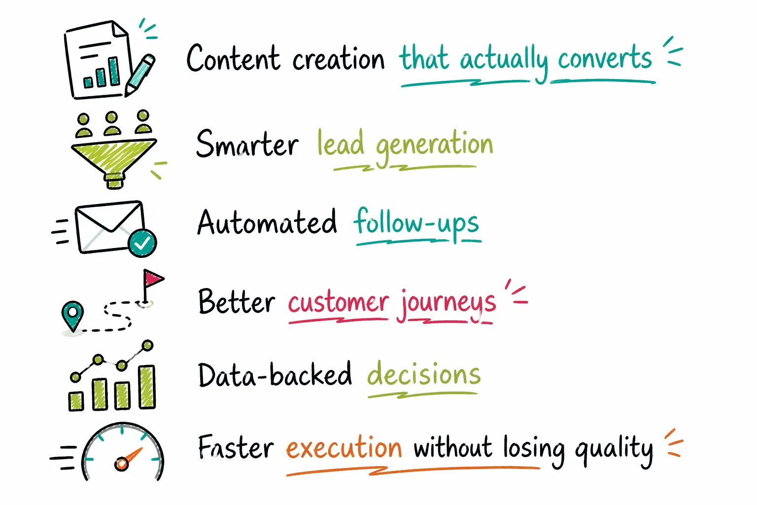 A good AI Marketing strategy is not about using AI everywhere. It is about using it where it makes sense.