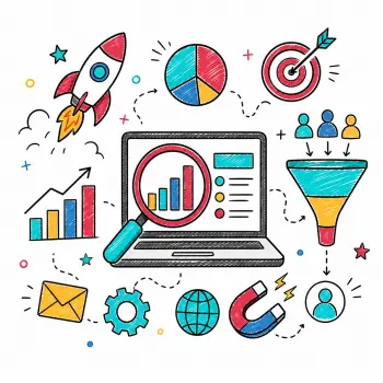 Marketing funnel and analytics infographic SEO agency helping South African businesses grow