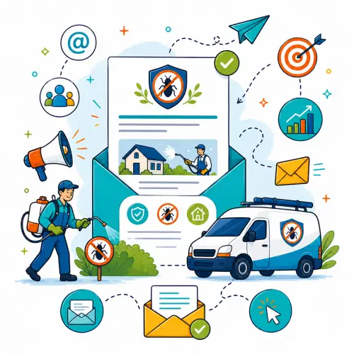 Pest control email marketing concept