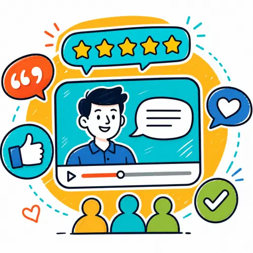 Let happy clients share their experience in a way that builds trust.